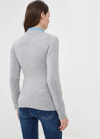 Серый демисезонный пуловер пуловер Jennyfer