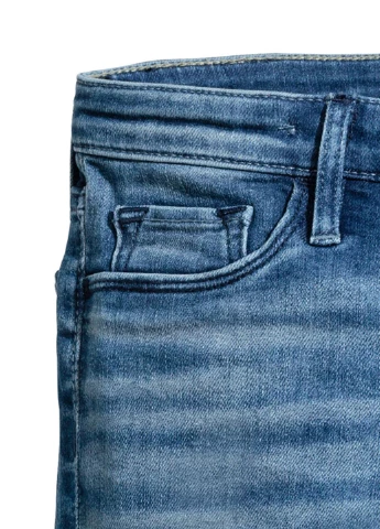 Синие демисезонные прямые джинсы H&M