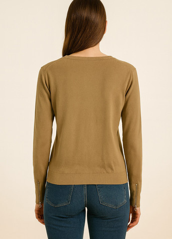 Гірчичний демісезонний пуловер пуловер Sassofono