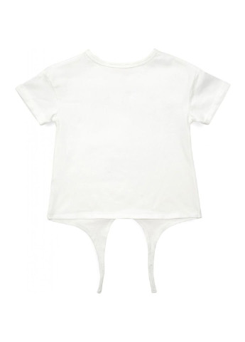Комбинированная летняя футболка детская с ромашками (13519-116g-beige) Breeze