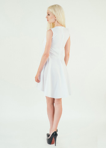 Білий кежуал сукня кльош Podium однотонна