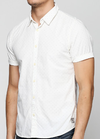 Белая кэжуал рубашка однотонная Garcia с коротким рукавом