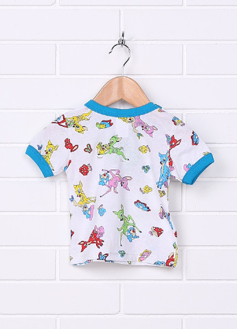 Белая летняя футболка с коротким рукавом KINDER MODE