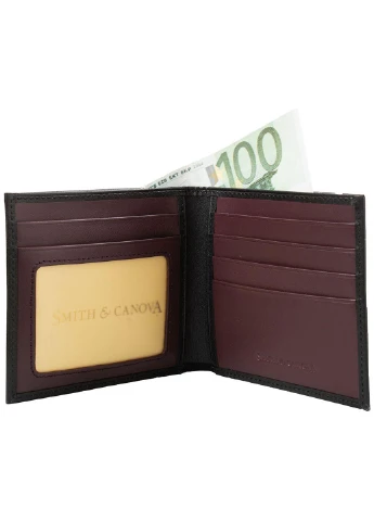 Чоловічий шкіряний гаманець 11,5х9,5х2 см Smith&Canova (252132526)