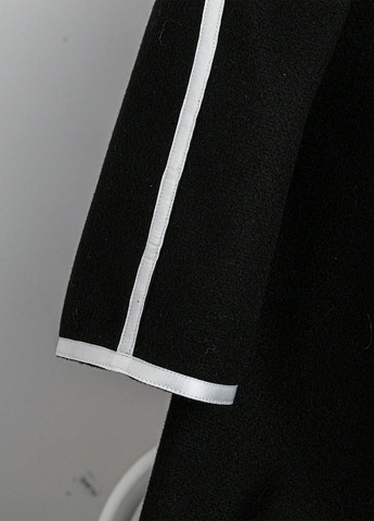 Черное демисезонное Пальто двубортное SHEIN