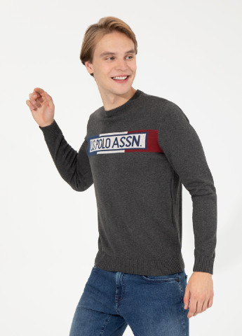 Сірий светр чоловічий U.S. Polo Assn.