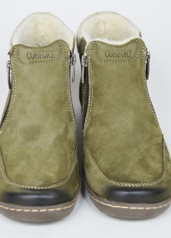 Зимние ботинки повседневные черные нубук Aspena без декора из натурального нубука