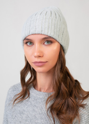 Зимова тепла ангорова шапка жіноча з відворотом без підкладки 551135 DeMari лайк ангора (237904000)