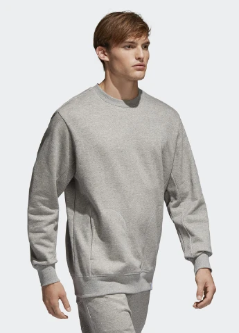 Світло-сірий свитшот adidas меланж (75675811)
