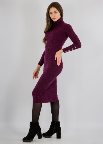 Фиолетовое кэжуал платье платье-водолазка Bebe Plus меланжевое