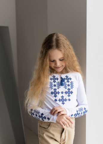 Вышиванка для девочки с длинным рукавом Звездное сияние Melanika (252854279)