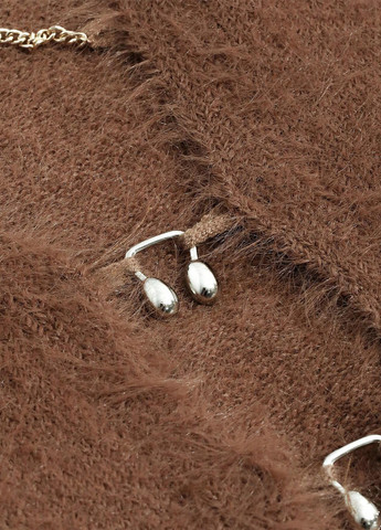 Коричневый демисезонный кардиган SHEIN