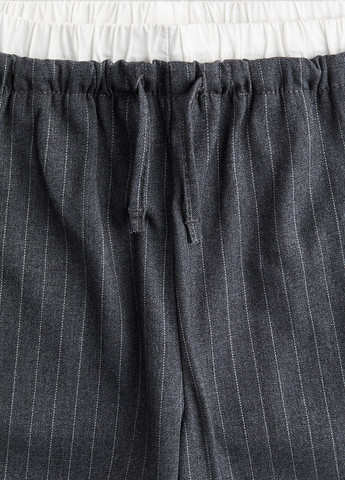 Темно-серые кэжуал демисезонные палаццо брюки H&M