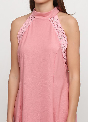 Розовое кэжуал платье клеш Pink Boutique однотонное