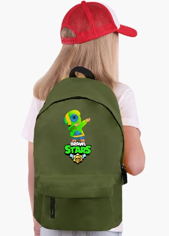 Детский рюкзак Зелений Леон Бравл Старс (Green Leon Brawl Stars) (9263-1705) MobiPrint (217075385)