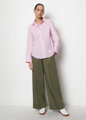 Розово-лиловая кэжуал рубашка однотонная Marc O'Polo