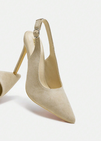 SHEIN Туфлі слінгбекі бежевий з текстиль, китай — літо (342722134)