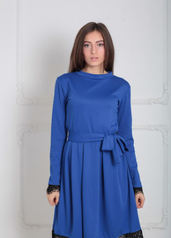 Синее кэжуал женское платье подіум kallagis Podium однотонное