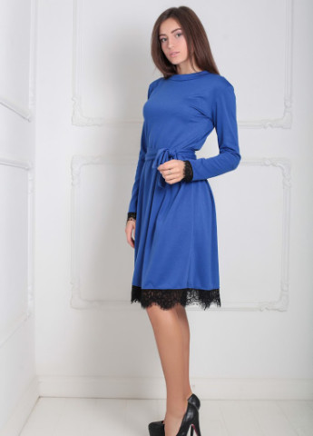 Синее кэжуал женское платье подіум kallagis Podium однотонное