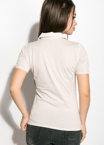 Светло-бежевая женская футболка-поло Time of Style однотонная