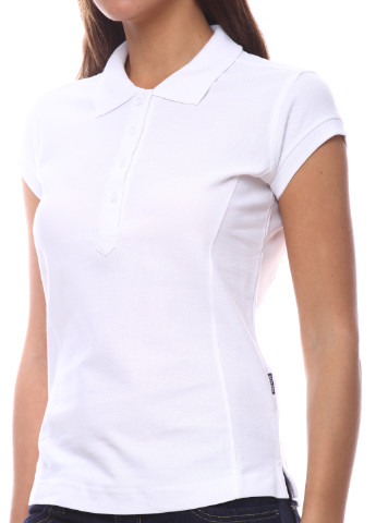Белая женская футболка-поло James Harvest