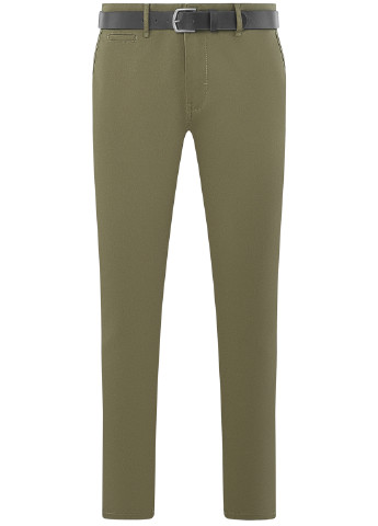 Зеленые кэжуал демисезонные прямые брюки Oodji