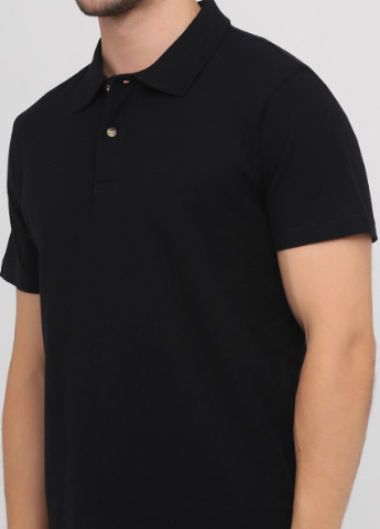 Черная футболка-мужское хлопковое поло с коротким рукавом для мужчин Stedman однотонная