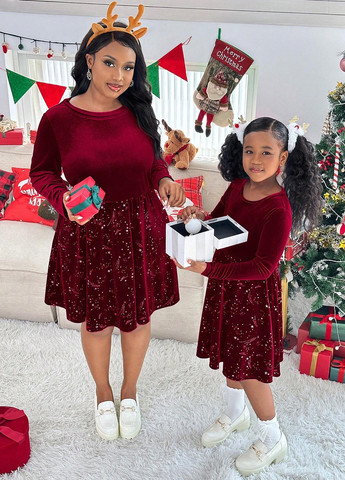 Бордова святковий, кежуал сукня кльош SHEIN однотонна