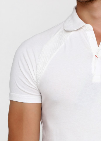 Белая женская футболка-поло Armani Exchange однотонная