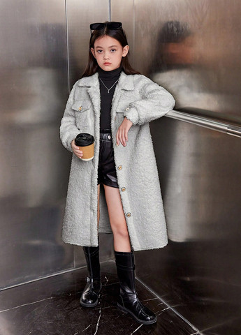 Світло-сіре демісезонне Пальто SHEIN