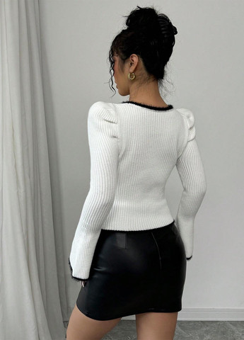 Черно-белый демисезонный джемпер джемпер SHEIN