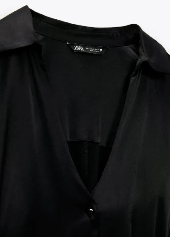 Чорна кежуал сукня Zara однотонна