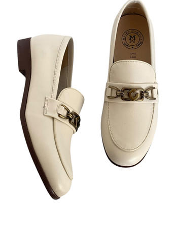 Meego Туфлі лофери білий з натуральна шкіра, румунія — демісезон (328004094)