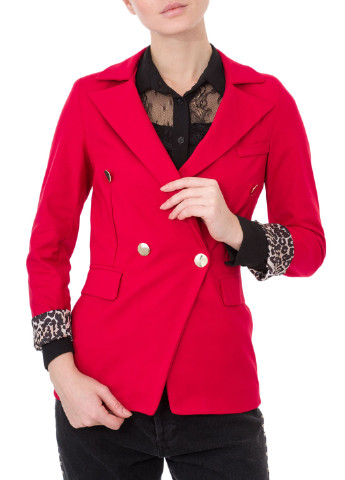 Красный кэжуал пиджак Miss Miss - однотонный - демисезонный