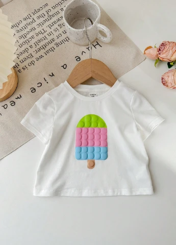 Біла літня футболка SHEIN
