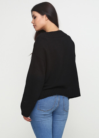 Черный демисезонный свитер H&M