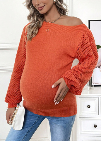 Оранжевый демисезонный джемпер для беременных джемпер SHEIN