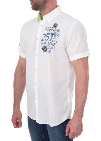 Белая рубашка с надписями Camp David