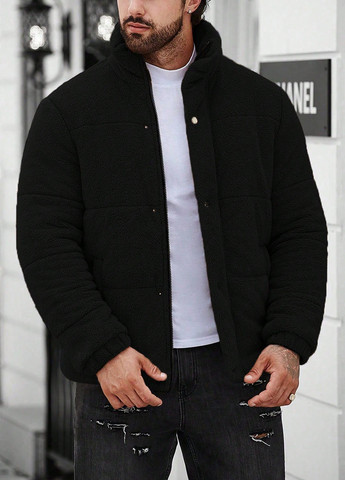 Чорна демісезонна куртка SHEIN