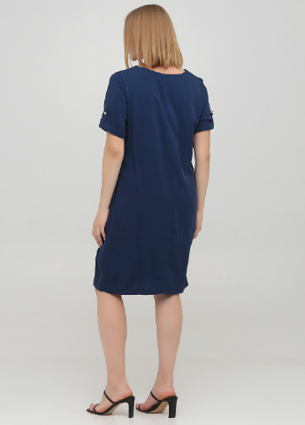 Темно-синя кежуал сукня Collection L однотонна