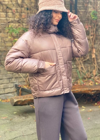 Коричневая зимняя куртка зимняя CHICLY