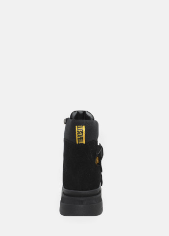 Зимние ботинки rp2126-11 черный-жёлтый Prellesta из натуральной замши