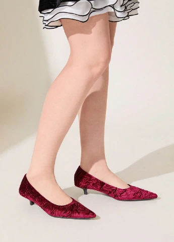 SHEIN Туфлі туфлі-човники бордовий з текстиль, китай — демісезон (341484548)