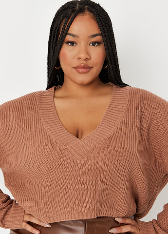 Кофейный демисезонный пуловер пуловер Missguided