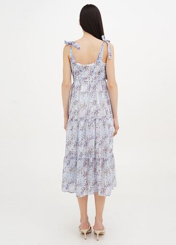 Светло-голубое кэжуал платье клеш Babylon с цветочным принтом
