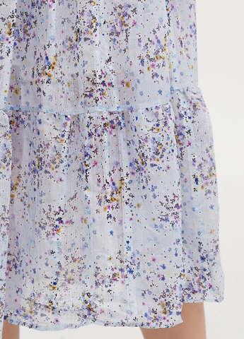 Светло-голубое кэжуал платье клеш Babylon с цветочным принтом