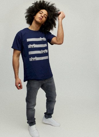 Темно-синя футболка чоловіча YAPPI