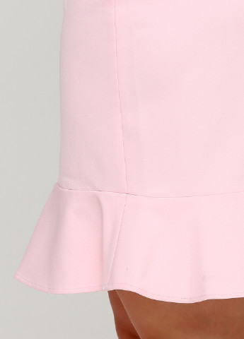 Светло-розовая кэжуал однотонная юбка Mango с баской