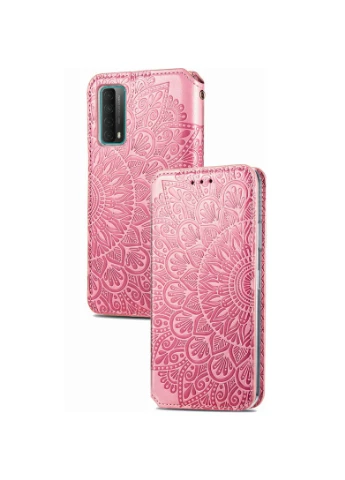 Шкіряний чохол книжка Mandala (PU) для Huawei P Smart (2021) / Y7a Рожевий (is_00000041391_2) Getman (250500170)