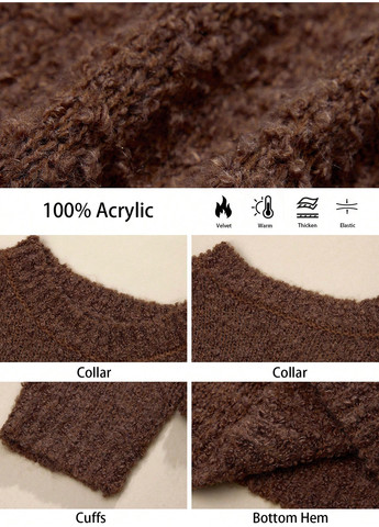 Коричневий демісезонний джемпер джемпер SHEIN